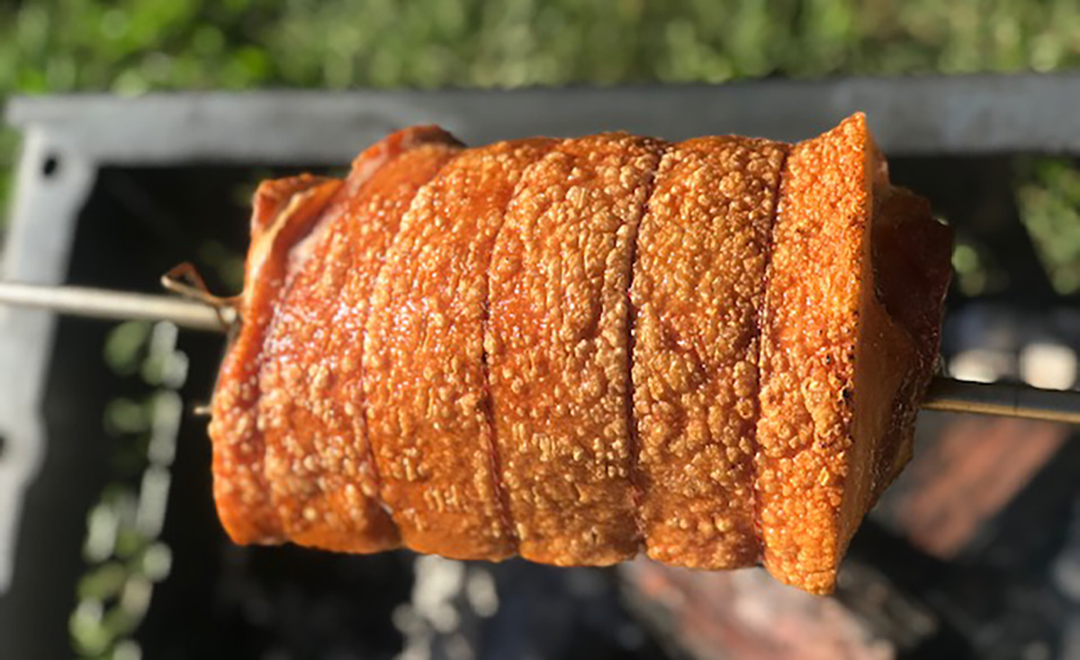 Perfect Pork Crackle on Auspit Portable Spits