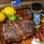 This phots shows a deliciously cooked lamb leg